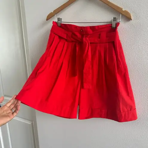 The Great. The Pleated Trouser Short. Size 1 New Red
