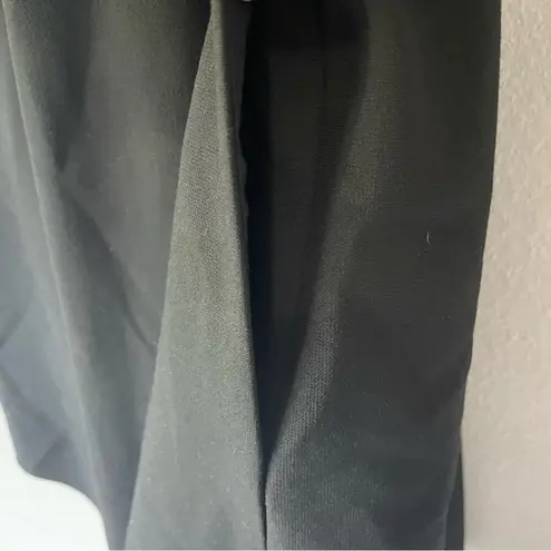 Tibi Black Dress 6 Womens Cap Sleeve Knee Length Career Pleated Knee Length