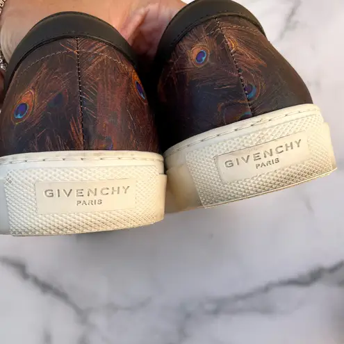 Givenchy women’s peacock print brown skate slip on sneakers size IT 39 US 9