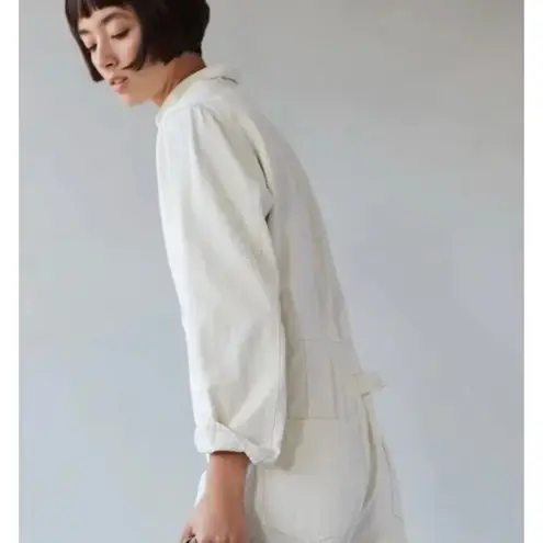 Caron Callahan NWT Fincher Small Ivory Cream Jumpsuit Utility Cotton Flightsuit Tan