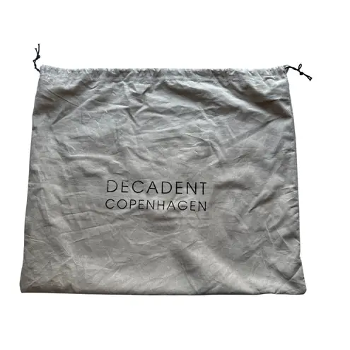 Decadent Copenhagen Large Leather Top Handle Work Tote in Black