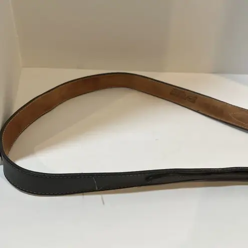 VTG Justin Genuine Leather Top Grain Cowhide Gray Silver Tone Buckle 38 Belt