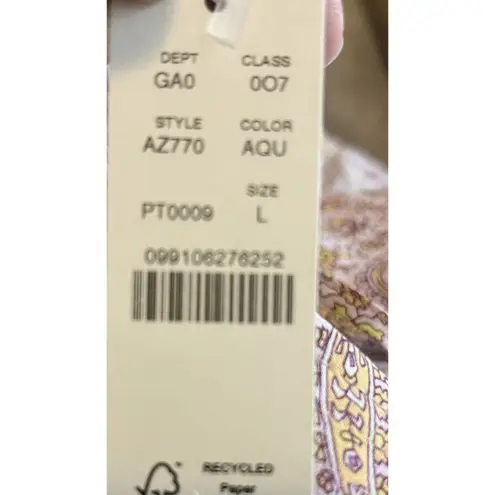 J. Crew Ruffle Tank Top Pink Paisley Large AZ770 NWT Babydoll Cami Y2K Fairy