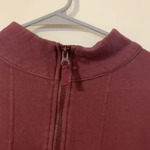 A New Day  Womens XXL Quarter 1/4 Zip Sweatshirt Jacket  Burgundy Maroon Trendy