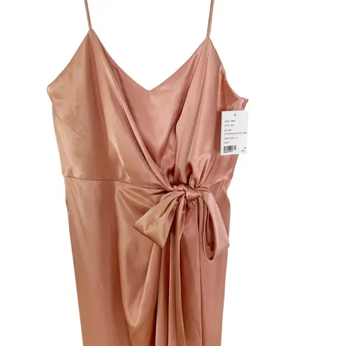 After Six Satin Tie Waist Sheath Bridesmaid Formal Dress Style 6828 Size 10 NWT