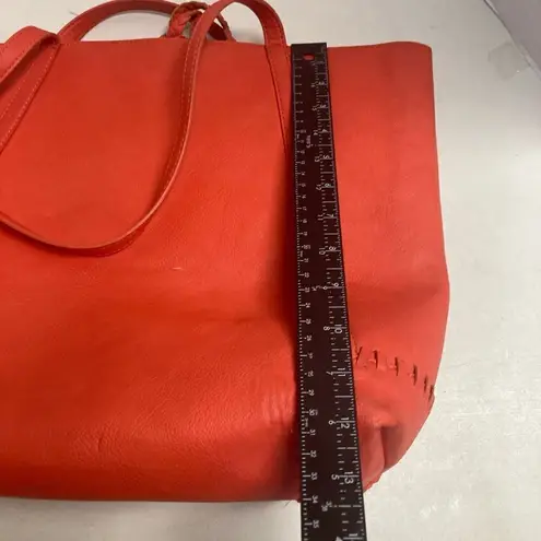 Big Buddha Orange Tote 13X6X13 Bucket Style Woven Tassels