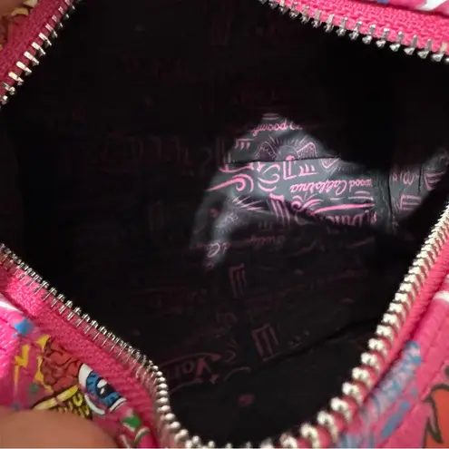 Von Dutch Jax Hot Pink and Black Graphic Bowling Luxury Bag