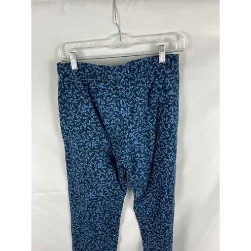 J.Jill  Floral Print Stretch Ankle Pants Elastic Waist Size 6