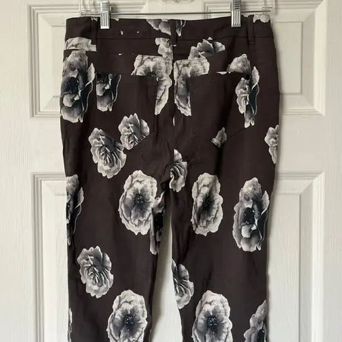 Jules & Leopold Casual Rose Print Skinny Pants - Size S