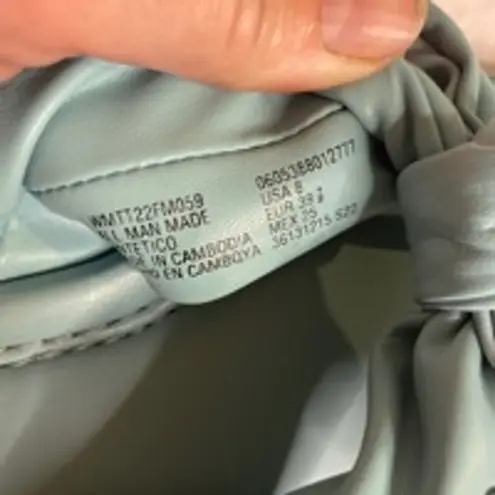 Minimalist Sage Green Knot Slide Sandals Time and Tru Women’s 8 Blue