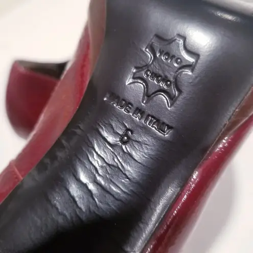 Aquatalia Red Patent Leather Pumps Heels Shoes