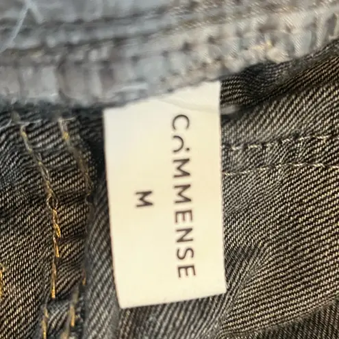 Commense Wide Leg Baggy Drawstring Racing Stripe High Waisted Denim Jeans M Blue Size M