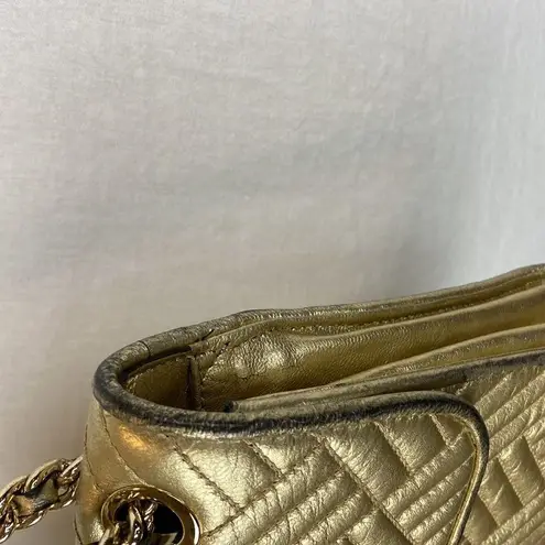 Hilary Radley Rebecca Minkoff Gold Quilted Chain Shoulder Handbag