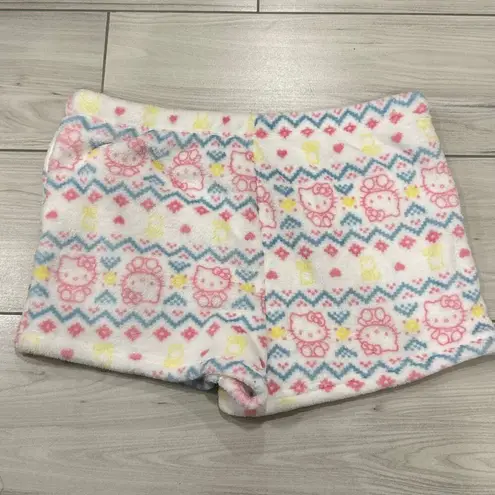 Sanrio NWOT  Hello Kitty spring Easter themed fuzzy pajama shorts size XL