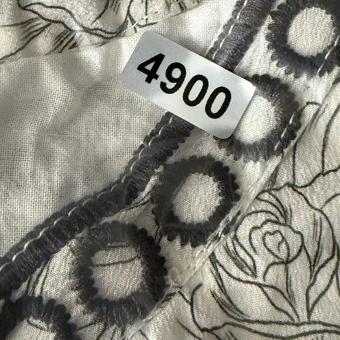 Johnny Was KANCHAI DRESS Size L Embroidered Floral Print Linen Blend Tunic