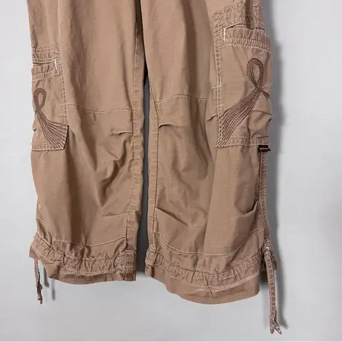 prAna  Pants Cargo Cropped‎ Brown Women Size Medium Drawstring Preloved Hiking