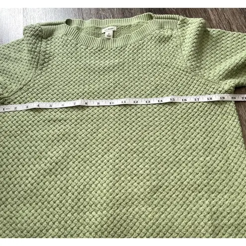 Vintage LL Bean Women’s Size M Knitted Mint Green Sweatshirt Crew Neck Sweater Size M