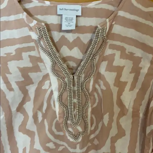 Soft Surroundings beaded swim cover tunic