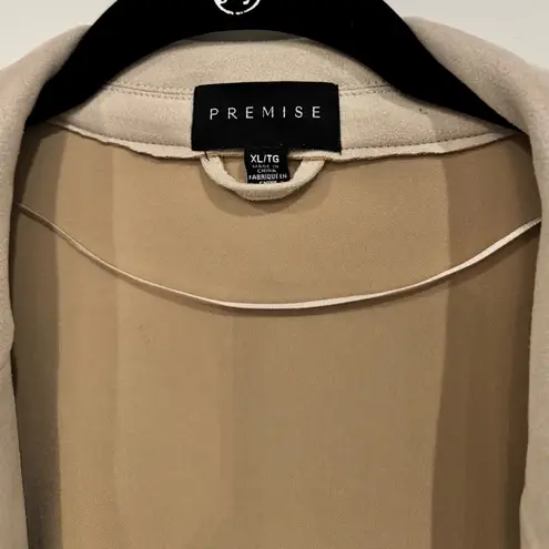 Premise Suede Brown Faux Taupe Jacket XL | Quiet Luxury Neutral OfficeCore Layer