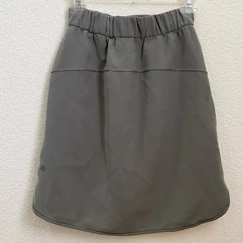 Lululemon Athletica Gray Sage On The Fly Skirt Size 4