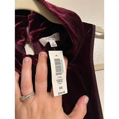 Aritzia  Wilfred with Silk Burgundy Poncet Dress NWT Sz. XS