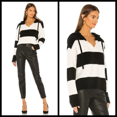 πATMπ Chenille Bold Stripe Hoodie Sweatshirt Size XS