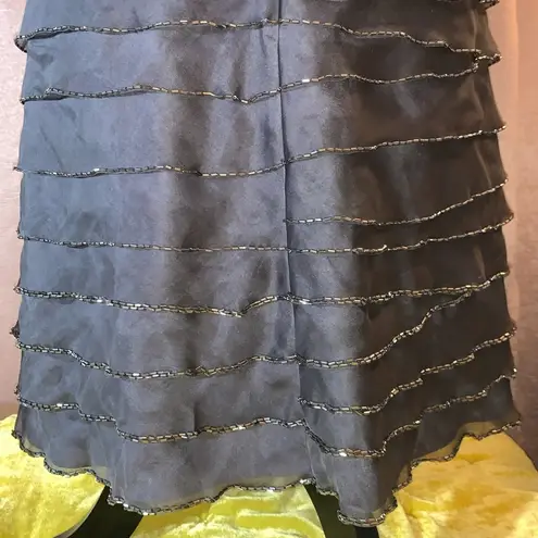 Armani Collezioni NWT Size 38 Silver Beaded Cocktail Dress (Damaged)