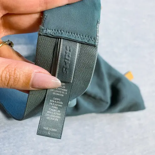 SKIMS New  Cotton Rib Plunge Bralette Size L in Kyanite