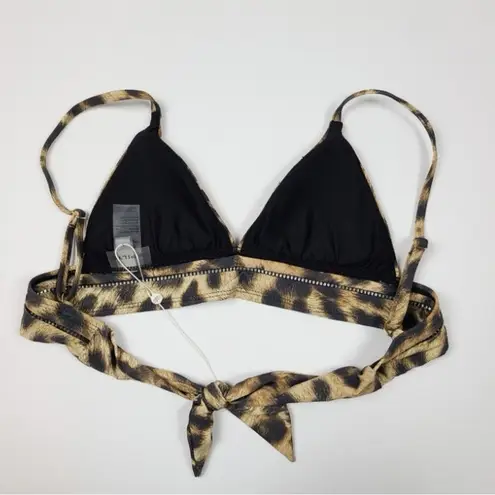 PilyQ Kylie leopard triangle bikini top