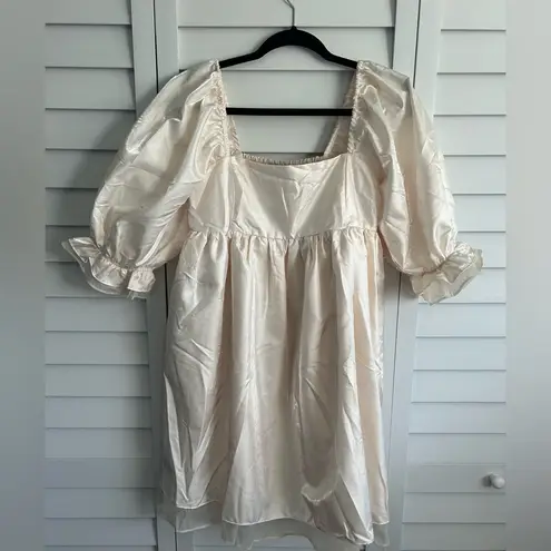 Endless Rose | Shiny Puff Sleeve Mini Dress