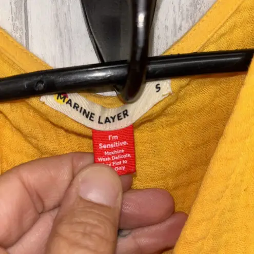 Marine layer Womens Size S Valencia Wrap Dress Yellow