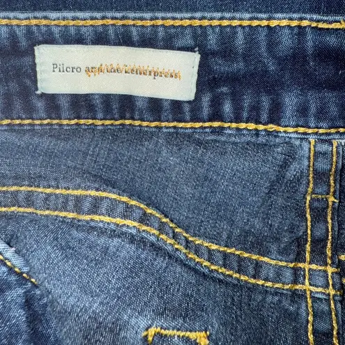Pilcro and the Letterpress Anthropologie Low Rise Bootcut Blue Jeans Size 26