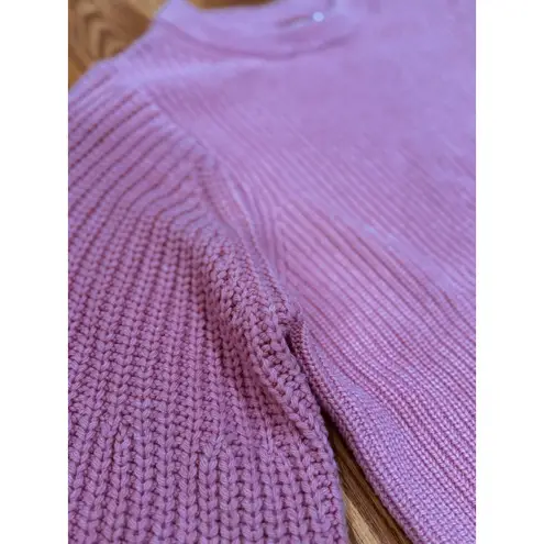 STAUD Pink Aura ribbed wool-blend sweater sz Medium