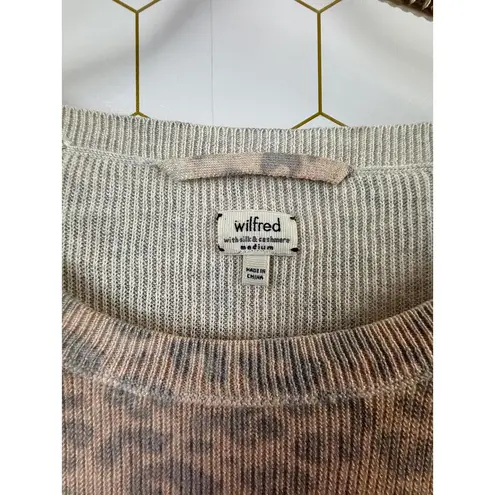 Wilfred by Aritizia Silk & Cashmere Balzac Animal Print Sweater