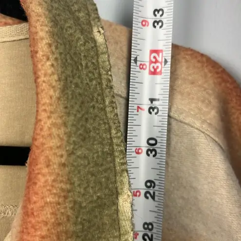 Free People  Ruby button down shirt jacket shacket marzipan ombre stripe large - Image 9