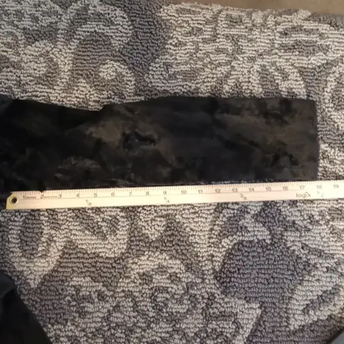 Club Monaco Faux Fur Womens Jacket Black Old Money Office Womens SP