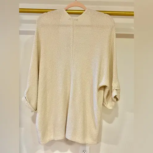 Staccato Ivory cream knit sweater open cardigan M/L