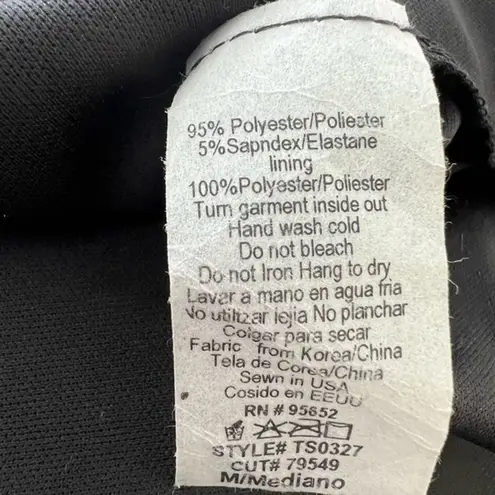 Know One Cares Pleated Zebra Striped Skirt, Elastic Waist, Size Medium Black