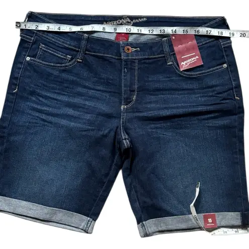 Arizona Jeans Arizona Jean Company Women's Dark Blue Denim Shorts Sz 15