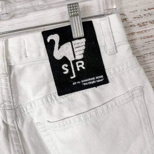 NEW Sandrine Rose Free People White Cut Off Denim Shorts, NWT, Size 24 MSRP $128