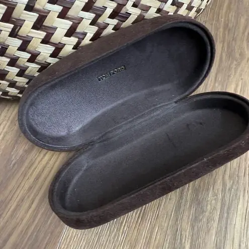 Tom Ford Sunglasses Sunnies Case Brown Suede Hard Shell CASE ONLY