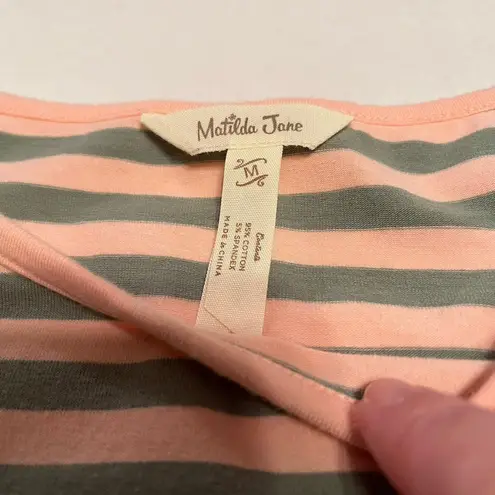 Matilda Jane Matilda Jane Striped long sleeve fitted shirt or tunic Size medium