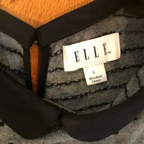 Elle Polka Dot Sweater w/ Peter Pan Collar | Women’s Large | Preppy Retro Knit