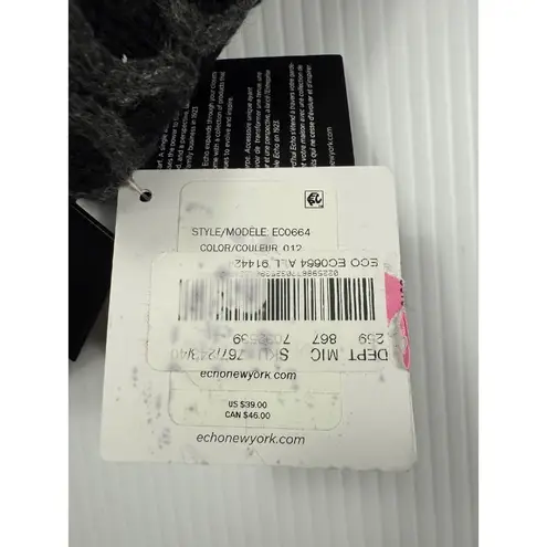 Echo New York Fleece Lined Headband Knit Ear Warmer Winter Accessory Black