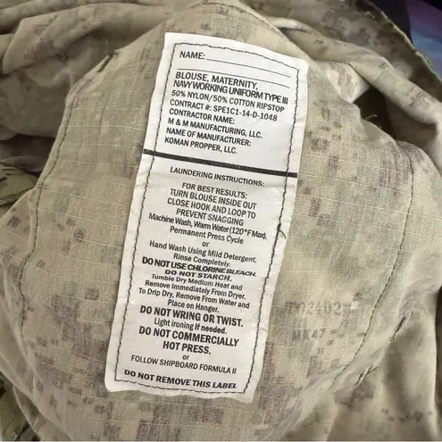 Navy Camouflage Women's Shirt Jacket Maternity Small/Short Green