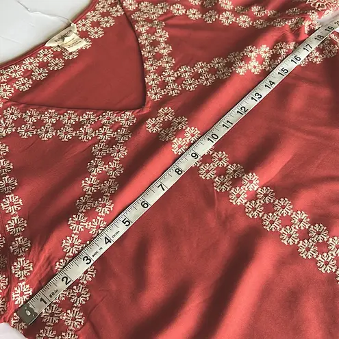 Sundance Catalog embroidered colored tunic Orange