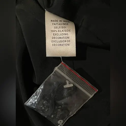 Haute Hippie Slinky Silk Black / Blue Lined Sequin Mini Skirt Boho 8