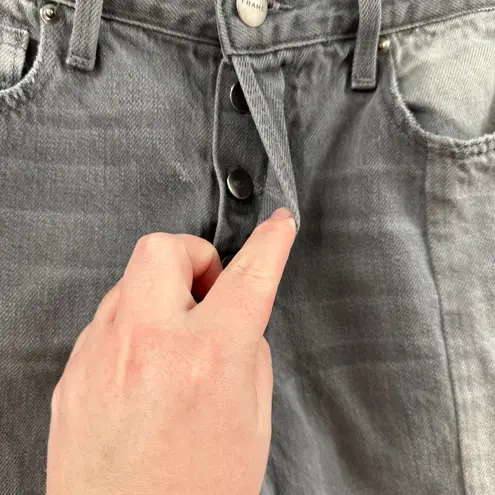 frame denim FRAME Nouveau Le Mix Gray Cropped Jeans Ankle Designer Two Tone Fray Size 27