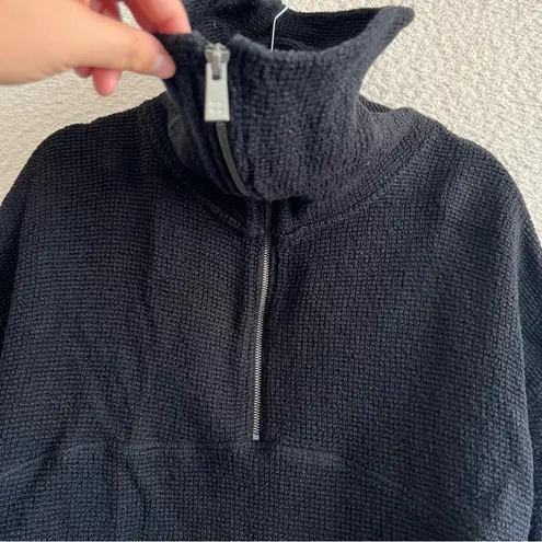 Sweaty Betty Women’s Restful Boucle Half Zip Black Sweatshirt Size 12 / XL