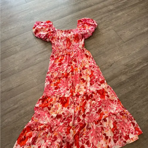 PRETTY GARDEN summer puffy dress 🌷 Pink Size L